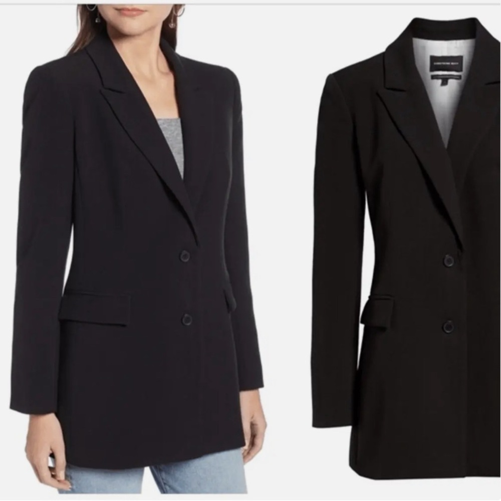 Something Navy Black Suit, Blazer and Pleated Pants
